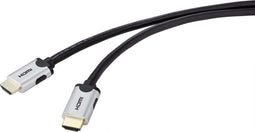 SpeaKa Professional SP-9063160 HDMI-kabel HDMI Aansluitkabel HDMI-A-stekker, HDMI-A-stekker 0.50 m Zwart 8K UHD