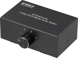 SpeaKa Professional SP-AS-500 Cinch-audio-switch 4 poorten Met metalen behuizing