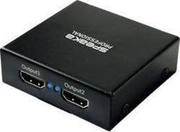 SpeaKa Professional SP-HDS-220 1 + 2 poorten HDMI-splitter Ultra HD-geschikt 3840 x 2160 Pixel Zwart