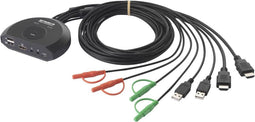 SpeaKa Professional SP-KVM-210 KVM-switch 2 poorten HDMI Toetsenbord 4096 x 2160 Pixel