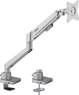 SpeaKa Professional SP-MM-600 1-voudig Monitor-tafelbeugel 43,2 cm (17) - 81,3 cm (32) Gasdruktechniek, Geïntegreerd dockingstation, Kantelbaar, Zwenkbaar