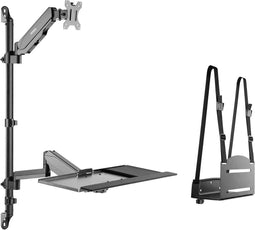 SpeaKa Professional SP-MM-710 Monitor-wandbeugel 1 stuks 33,0 cm (13) - 68,6 cm (27) In hoogte verstelbaar, Draaibaar, Kantelbaar en zwenkbaar