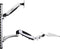 SpeaKa Professional SP-MM-730 Monitor-wandbeugel 1-voudig 43,2 cm (17) - 81,3 cm (32) In hoogte verstelbaar, Kantelbaar en zwenkbaar, Draaibaar