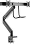 SpeaKa Professional SP-MM-820 2-voudig Monitor-tafelbeugel 43,2 cm (17) - 81,3 cm (32) Geïntegreerd dockingstation, Gasdruktechniek, Kantelbaar, Zwenkbaar