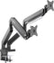 SpeaKa Professional SP-MM-830 2-voudig Monitor-tafelbeugel 43,2 cm (17) - 88,9 cm (35) Geïntegreerd dockingstation, Gasdruktechniek, Kantelbaar, Zwenkbaar