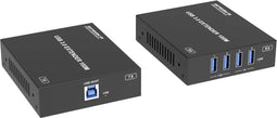 SpeaKa Professional SP-USBE-800 USB 3.0 verlenging RJ45 + Hub 1 + 4 poorten Extender over netwerkkabel, Via PC bedienba