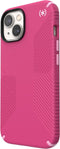 Speck Apple iPhone 14 Hoesje - Ultieme Bescherming en Grip - Luxe Soft-touch Afwerking - Valbescherming gecertificeerd tot 4 meter - Microban Antibacterieel - Presidio2 Grip lijn - Roze