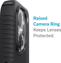 Speck hoesje geschikt voor Apple iPhone 13 Pro - Ultieme Bescherming en Grip - Luxe Soft-touch Afwerking - Valbescherming gecertificeerd tot 4 meter - Microban Antibacterieel - Presidio2 Grip lijn - Zwart