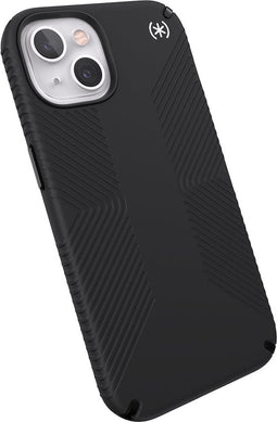 Speck hoesje geschikt voor Apple iPhone 13 - Ultieme Bescherming en Grip - Luxe Soft-touch Afwerking - Valbescherming gecertificeerd tot 4 meter - Microban Antibacterieel - Presidio2 Grip lijn - Zwart