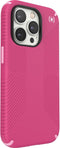 Speck hoesje geschikt voor Apple iPhone 14 Pro Max - Ultieme Bescherming en Grip - Luxe Soft-touch Afwerking - Valbescherming gecertificeerd tot 4 meter - Microban Antibacterieel - Presidio2 Grip lijn - Roze
