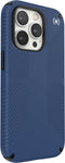 Speck hoesje geschikt voor Apple iPhone 14 Pro - Ultieme Bescherming en Grip - Luxe Soft-touch Afwerking - Valbescherming gecertificeerd tot 4 meter - Microban Antibacterieel - Presidio2 Grip lijn - Blauw