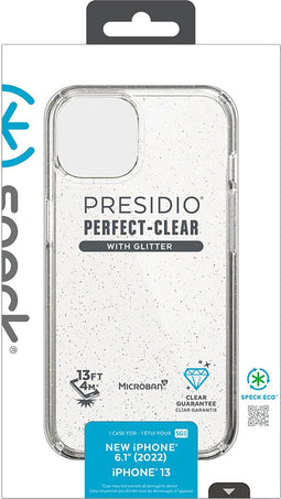 Speck hoesje geschikt voor Apple iPhone 14 - Slank - Kristalhelder - Valbescherming gecertificeerd tot 4 meter - Microban Antibacterieel - Presidio Perfect Clear lijn - Goud Transparant