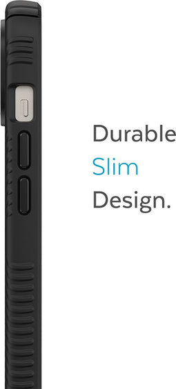 Speck hoesje geschikt voor Apple iPhone 15 Plus en iPhone 14 Plus - Ultieme Bescherming en Grip - Luxe Soft-touch Afwerking - Valbescherming gecertificeerd tot 4 meter - Microban Antibacterieel - Presidio2 Grip lijn - Zwart