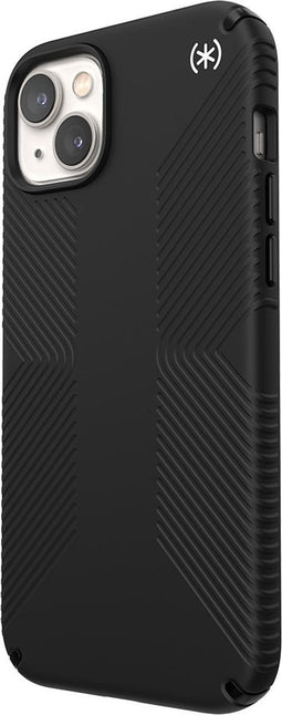 Speck hoesje geschikt voor Apple iPhone 15 Plus en iPhone 14 Plus - Ultieme Bescherming en Grip - Luxe Soft-touch Afwerking - Valbescherming gecertificeerd tot 4 meter - Microban Antibacterieel - Presidio2 Grip lijn - Zwart