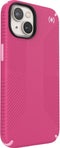 Speck hoesje geschikt voor Apple iPhone 15 Plus en iPhone 14 Plus - Ultieme Bescherming en Grip - Luxe Soft-touch Afwerking - Valbescherming gecertificeerd tot 4 meter - Microban Antibacterieel - Presidio2 Grip lijn - Roze