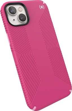 Speck hoesje geschikt voor Apple iPhone 15 Plus en iPhone 14 Plus - Ultieme Bescherming en Grip - Luxe Soft-touch Afwerking - Valbescherming gecertificeerd tot 4 meter - Microban Antibacterieel - Presidio2 Grip lijn - Roze