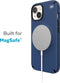 Speck hoesje geschikt voor Apple iPhone 15 Plus en iPhone 14 Plus - Slank - MagSafe - Ultieme Bescherming - Luxe Soft-touch Afwerking - Valbescherming gecertificeerd tot 4 meter - Microban Antibacterieel - Presidio2 Pro lijn -Blauw