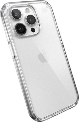 Speck hoesje geschikt voor Apple iPhone 15 Pro - Slank - Kristalhelder - Valbescherming gecertificeerd tot 4 meter - Microban Antibacterieel - Presidio Perfect Clear lijn - Transparant