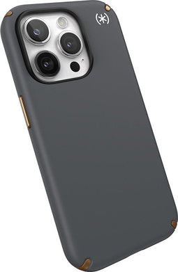 Speck hoesje geschikt voor Apple iPhone 15 Pro - Slank - MagSafe - Ultieme Bescherming - Luxe Soft-touch Afwerking - Valbescherming gecertificeerd tot 4 meter - Microban Antibacterieel - Presidio2 Pro lijn -Grijs