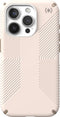 Speck hoesje geschikt voor Apple iPhone 15 Pro - Ultieme Bescherming en Grip - Luxe Soft-touch Afwerking - Valbescherming gecertificeerd tot 4 meter - Microban Antibacterieel - Presidio2 Grip lijn - Beige Geel