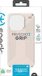 Speck hoesje geschikt voor Apple iPhone 15 Pro - Ultieme Bescherming en Grip - Luxe Soft-touch Afwerking - Valbescherming gecertificeerd tot 4 meter - Microban Antibacterieel - Presidio2 Grip lijn - Beige Geel