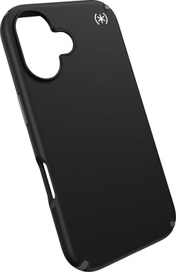 Speck hoesje geschikt voor Apple iPhone 16 - Slank - MagSafe - Ultieme Bescherming - Luxe Soft-touch Afwerking - Valbescherming gecertificeerd tot 4 meter - Microban Antibacterieel - Presidio2 Pro lijn -Zwart