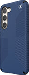 Speck hoesje geschikt voor Samsung Galaxy S23 - Ultieme Bescherming en Grip - Luxe Soft-touch Afwerking - Valbescherming gecertificeerd tot 4 meter - Microban Antibacterieel - Presidio2 Grip lijn - Blauw