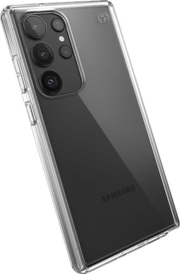 Speck hoesje geschikt voor Samsung Galaxy S23 Ultra - Slank - Kristalhelder - Valbescherming gecertificeerd tot 4 meter - Microban Antibacterieel - Presidio Perfect Clear lijn - Transparant