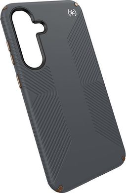 Speck hoesje geschikt voor Samsung Galaxy S25 Plus - Ultieme Bescherming en Grip - Luxe Soft-touch Afwerking - Valbescherming gecertificeerd tot 4 meter - Microban Antibacterieel - Presidio2 Grip lijn - Grijs