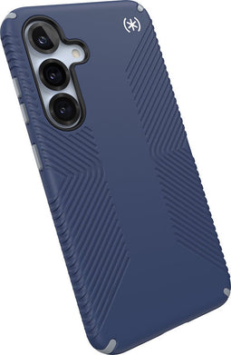 Speck hoesje geschikt voor Samsung Galaxy S25 - Ultieme Bescherming en Grip - Luxe Soft-touch Afwerking - Valbescherming gecertificeerd tot 4 meter - Microban Antibacterieel - Presidio2 Grip lijn - Blauw