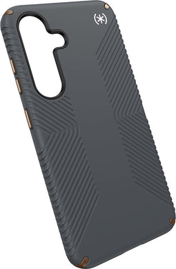 Speck hoesje geschikt voor Samsung Galaxy S25 - Ultieme Bescherming en Grip - Luxe Soft-touch Afwerking - Valbescherming gecertificeerd tot 4 meter - Microban Antibacterieel - Presidio2 Grip lijn - Grijs