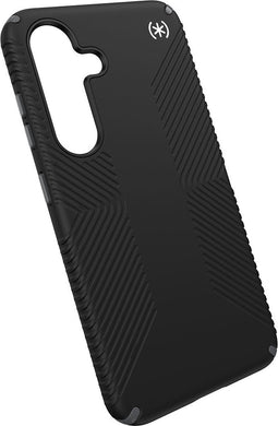 Speck hoesje geschikt voor Samsung Galaxy S25 - Ultieme Bescherming en Grip - Luxe Soft-touch Afwerking - Valbescherming gecertificeerd tot 4 meter - Microban Antibacterieel - Presidio2 Grip lijn - Zwart