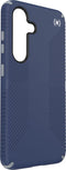 Speck hoesje geschikt voor Samsung Galaxy S25 - Ultieme Bescherming en Grip - Luxe Soft-touch Afwerking - Valbescherming gecertificeerd tot 4 meter - Microban Antibacterieel - Presidio2 Grip lijn - Blauw