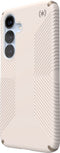 Speck hoesje geschikt voor Samsung Galaxy S25 - Ultieme Bescherming en Grip - Luxe Soft-touch Afwerking - Valbescherming gecertificeerd tot 4 meter - Microban Antibacterieel - Presidio2 Grip lijn - Beige Wit