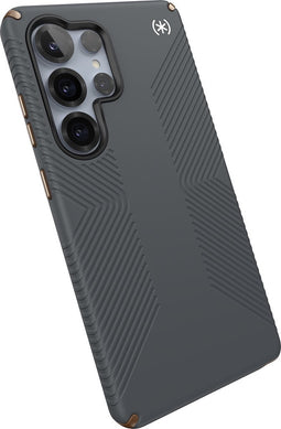 Speck hoesje geschikt voor Samsung Galaxy S25 Ultra - Ultieme Bescherming en Grip - Luxe Soft-touch Afwerking - Valbescherming gecertificeerd tot 4 meter - Microban Antibacterieel - Presidio2 Grip lijn - Grijs