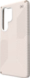 Speck hoesje geschikt voor Samsung Galaxy S25 Ultra - Ultieme Bescherming en Grip - Luxe Soft-touch Afwerking - Valbescherming gecertificeerd tot 4 meter - Microban Antibacterieel - Presidio2 Grip lijn - Beige Wit