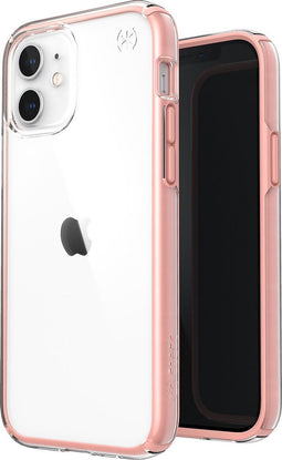 Speck Presidio Perfect Clear Apple iPhone 12/12 Pro Clear/Rosy Pink - with Microban