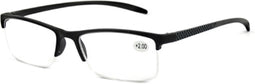 Spectrum Leesbril Zwart Rechthoekig Half Randloos 2.50