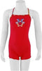 Speedo Glimmer Legsuit Girls - Zwembroek - Kinderen - Maat 98 - Red;Yellow;White