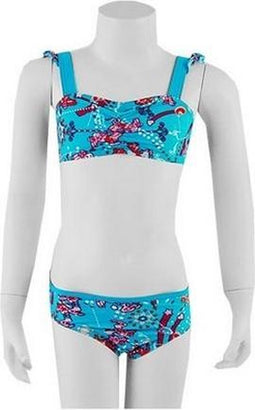 Speedo Starshine 2Pce Girls - Zwembroek - Kinderen - Maat 92 - Aqua Blue;Red
