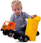 Speelgoed kiepwagen auto voor jongens 41 cm - Buiten/binnen speelgoed auto's - Vrachtwagen met laadklep/oplegger