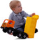 Speelgoed kiepwagen auto voor jongens 41 cm - Buiten/binnen speelgoed auto's - Vrachtwagen met laadklep/oplegger