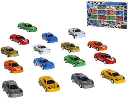 Speelgoed multi auto retrofrictie set van 16 stuks - Veilig voor kinderen