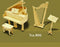 Poppenhuis muziekinstrumenten - bouwpakket - schaal 1:12 - hout - speelgoed - Houten bouwpakketten