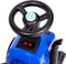 Speelgoed tractor - met aanhanger - interactief stuur - blauw