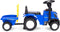 Speelgoed tractor - met aanhanger - interactief stuur - blauw