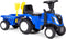 Speelgoed tractor - met aanhanger - interactief stuur - blauw