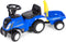 Speelgoed tractor - met aanhanger - interactief stuur - blauw