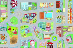 Speelkleed Stadsverkeer, 100x150cm