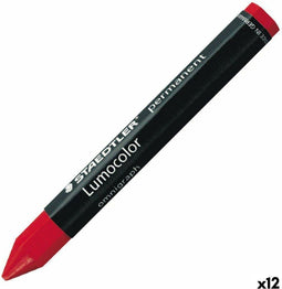 Staedtler Gekleurde Was Staedtler Lumocolor Permanent Rood (12 Stuks)